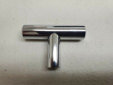 GlideRite 2 in. Solid Steel, Polished Chrome Finish T-Bar Handle Knobs (10-Pack)
