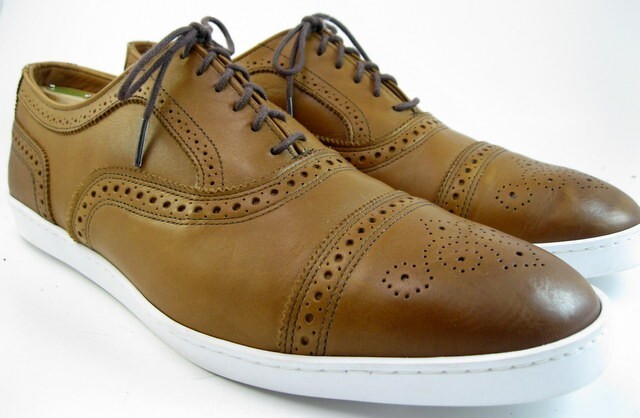 Allen Edmonds "STRAND" Men's Leather Casual Oxford Sneakers 11 D  Walnut (424N)