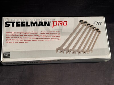 Steelman Pro 7 PC SAE 144 Position Ratcheting Wrench Set 78982