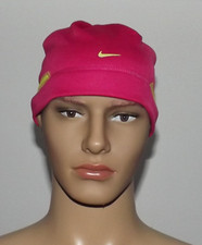 Girl's Size 7/16 Nike Fleece Beanie Hat Winter Kids Pink/Yellow 4A2490 141 NWT