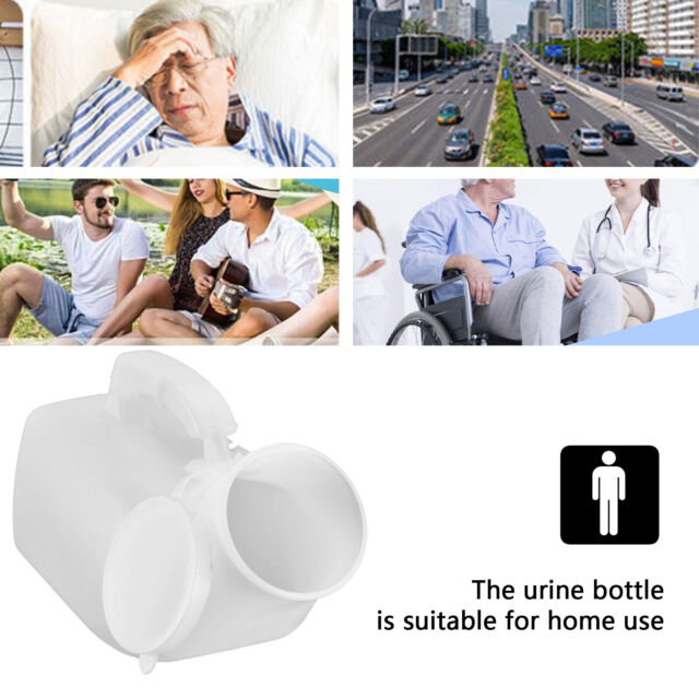 1/2PCS Male Elderly Urine Wee Bottle Portable Urinal Camping Car Toilet 1200ml RY11177