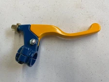 YELLOW + BLUE SHORTY BRAKE LEVER PERCH ASSEMBLY DRUM BRAKE KAWASAKI DIRT BIKES