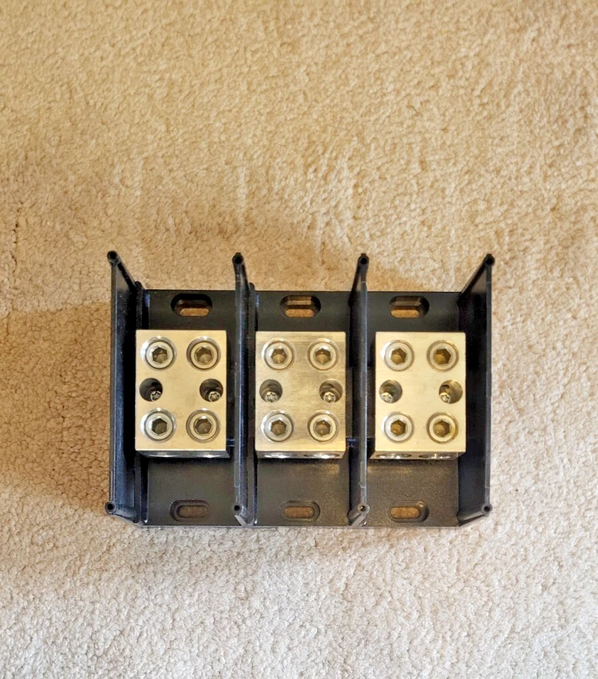 Shawmut 69123 блок распределения питания 3-полюсный двойной 350MCM ушки 600V - новый - Изображение 2 из 4