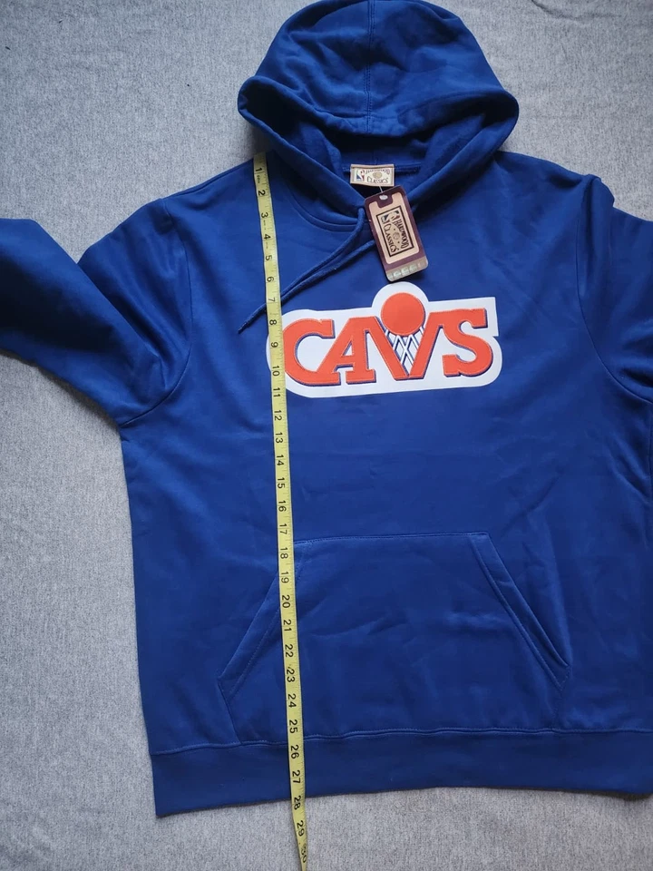 Cleveland Cavaliers Sweatshirt Men's Large BlueHoodie Hardwood Classics NEW 0003 - Image 3 of 4