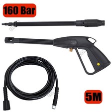 160 Bars High Pressure Power Washer Spray Gun Jet Lance Trigger + 5m Hose