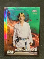 2024 Topps Chrome Star Wars 104 Luke Skywalker Green Refractor /99