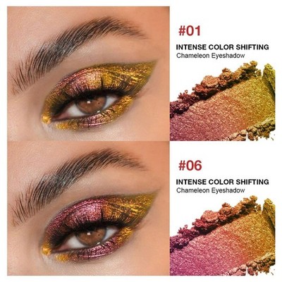 evpct 2Pcs Rose Red Gold Shimmer Glitter Sparkle Chameleon Duo Chrome Multich...