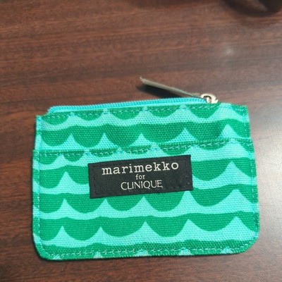 Marimekko Clinique Coin Wallet Green Wave NWOT