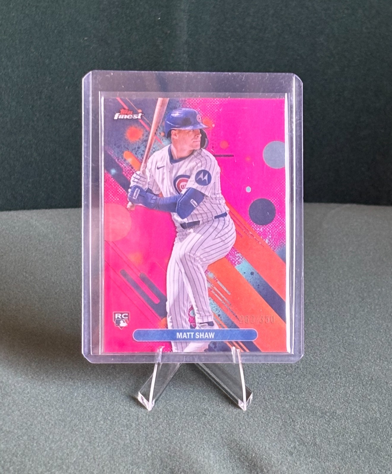 2025 Topps Finest - Matt Shaw #85 Magenta Refractor 262/350 (RC)