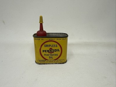 Pennzoil Dripless Handy Oiler Short 4 oz Can Penetrating Oil Vintage