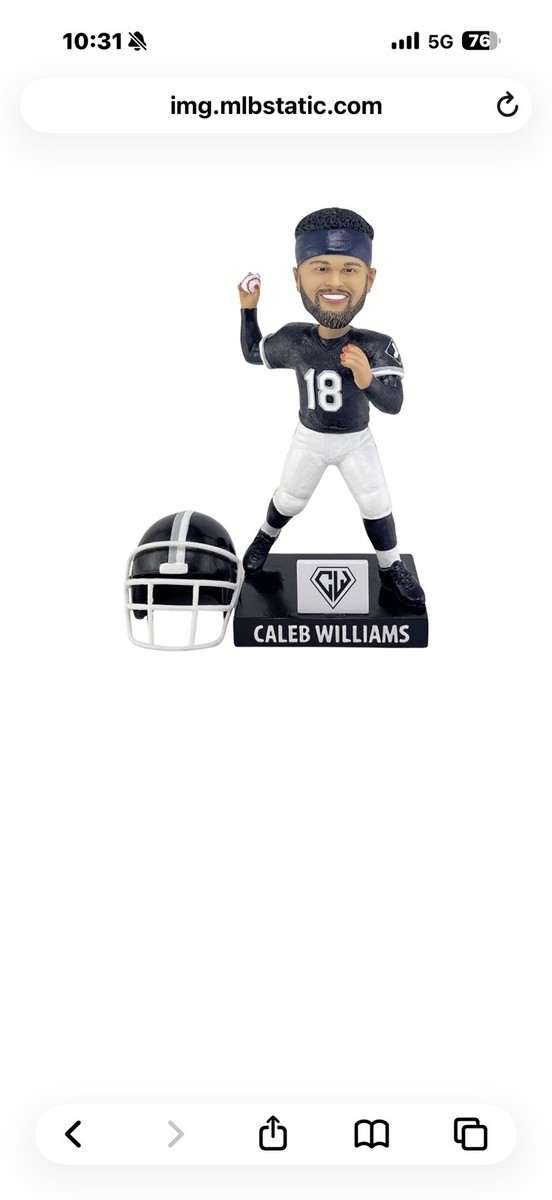 Caleb cares Bobblehead White Sox Giveaway Sunday, September 6