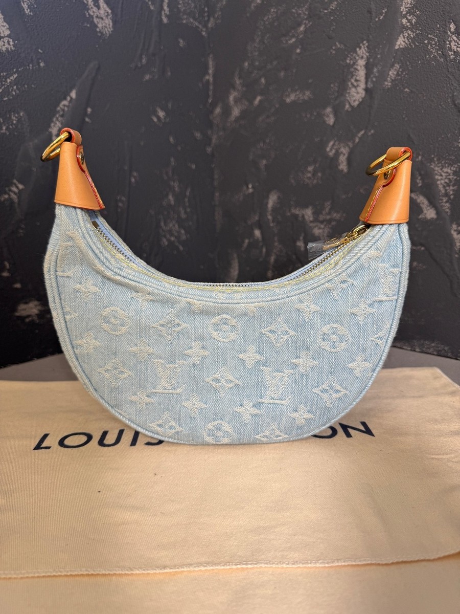jseovM20092 LOUIS VUITTON LV オンブル150 Louis Vuitton Denim Loop Moon Shoulder Bag For Women Light Blue | eBay