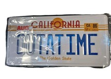*Back To The Future* Delorean * Replica Licence Plate* OUTATIME * Golden State..
