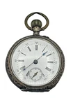 Antique 800 Silver Remontoir Cylindre Pocket Watch Running Swiss Made