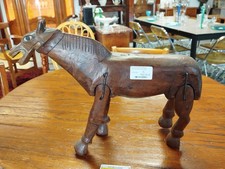 Ancienne Marionnette De Cheval en bois vers 1800 Jouet 15MAG 11/03