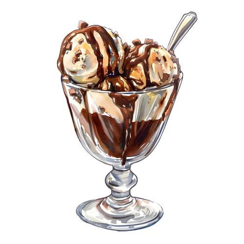 Ice Cream Self Adhesive Vinyl Sticker