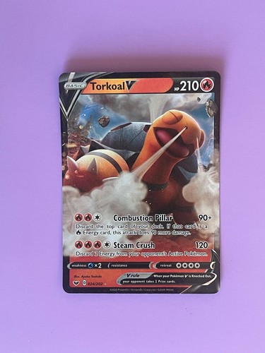 Torkoal V 024/202 Holo Ultra Rare Sword & Shield Pokemon Near Mint