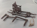 Kenner EWOK VILLAGE THRONE CHAIR Vintage Parts 1983 ROTJ & RAILING & Horn BELT