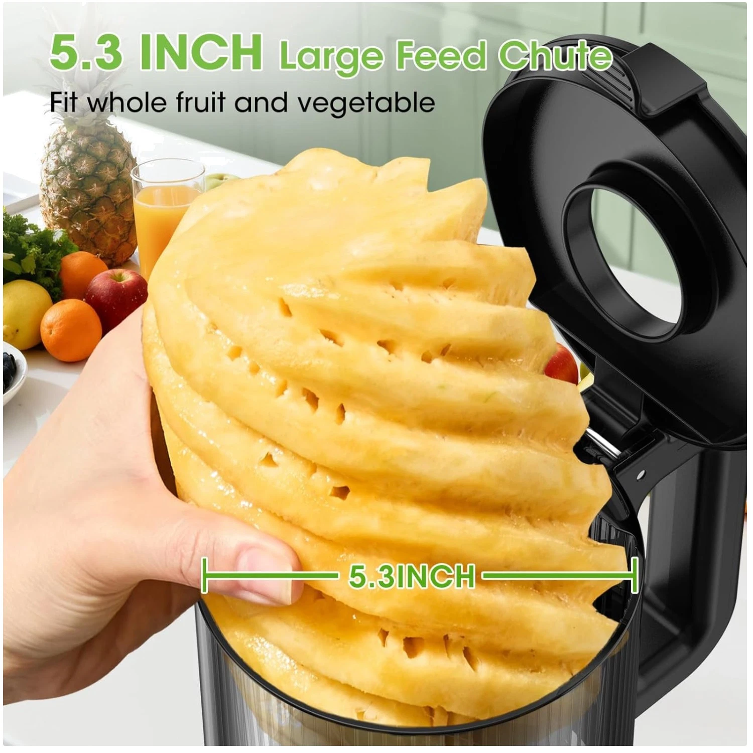 Cold Press Juicer Machine, 5.3" Wide Chute, High Juice Yield
Opens in a new window or tab