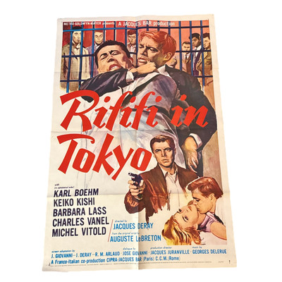 RIFIFI IN TOKYO orig one sheet movie poster KARL BOEHM/KEIKO KISHI/BARBARA LASS