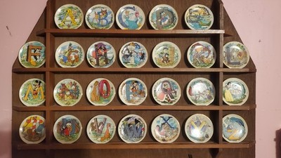 Disney Alphabet Character Mini Decorative Plates Set with Display Rack