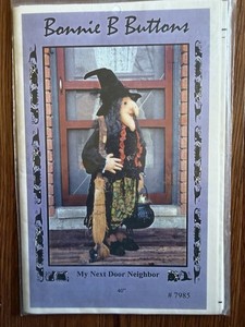Bonnie B Buttons Pattern #7985 My Next Door Neighbor Witch 40” Doll