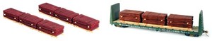 HO HEICO 871011 --- REBAR LOAD FOR FLAT CARS OR GONDOLAS (LOT OF 2) --- NEW