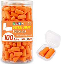 100 Pairs Ear Plugs Bulk, NRR 32dB Soft Foam Ear Plugs for Sleeping Noise Can...