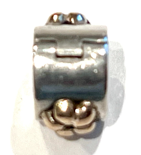 PANDORA 790140 Flower 14K Gold & Sterling Silver Clip RARE Authentic RETIRED - Picture 9 of 12