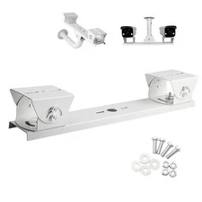 Horizontal Cross Bar Dual Camera Mount Bracket Extension Arm Security Holder