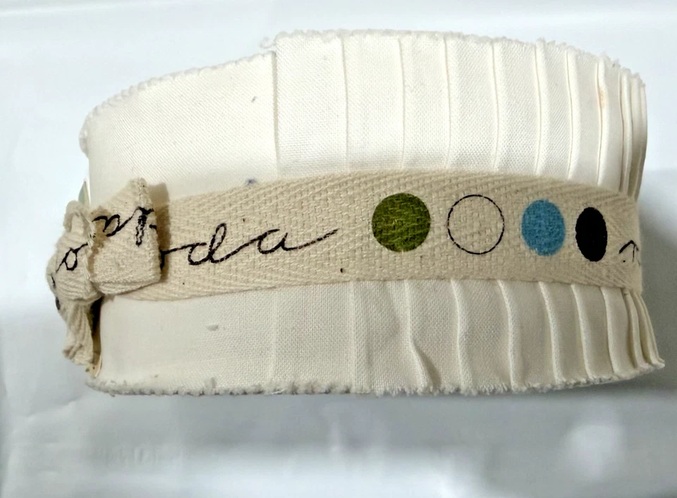 NWT Moda Jelly Roll Basics Color is Milk 37491 Cotton Quilting Fabric 5.5"X2.5" - Image 3 of 4