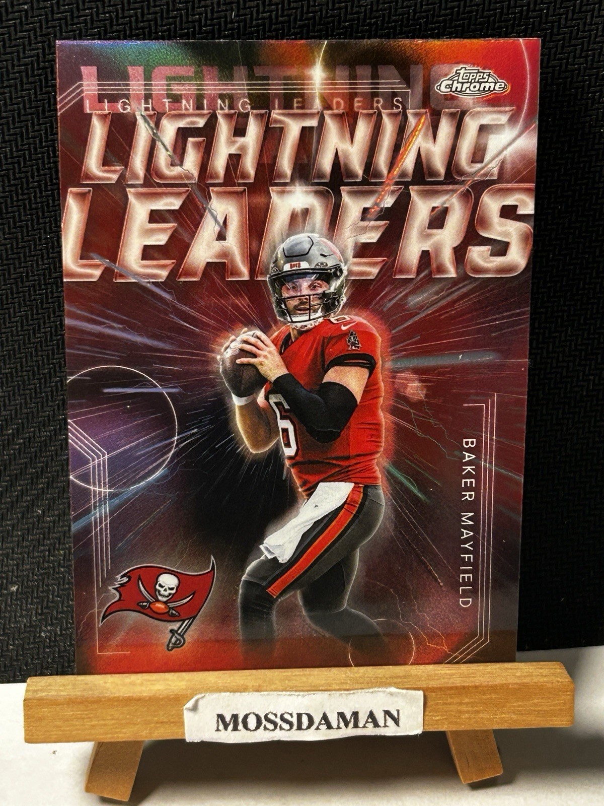 2025 Topps Chrome Football Baker Mayfield #LL-3 Lightning Leaders SP
