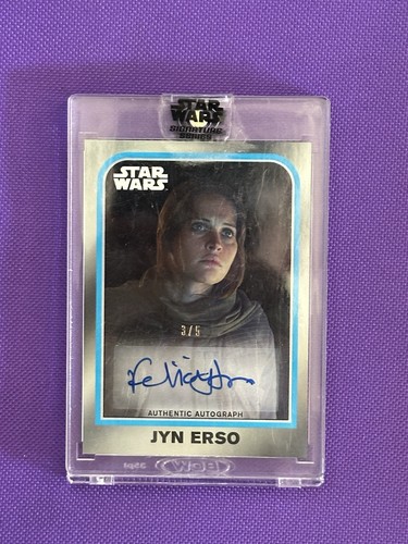 2022 Topps Star Wars Signature Series Jyn Erso Auto Card /5 Felicity Jones