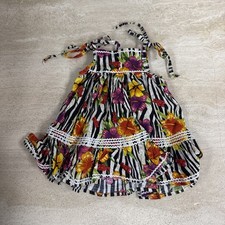 Seminole Indian Girls Dress Tropical Flowers Unbranded