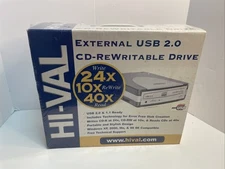 Hi-Val CD-Rewriteable Drive External USB 2.0 24X 10X 40X CD-R CD-RW New