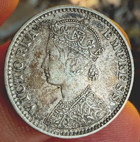 1889 British India Quarter Rupee — photo from the most recent tracked eBay sale