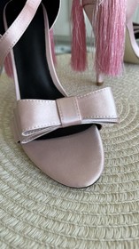 Agent Provocateur Style No Brand Pink Satin Handcrafted Bow High Heel Sandals 37