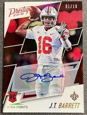 2018 Panini Prestige JT Barrett Rookie Auto Gold 1/10 RC Buckeyes RARE
