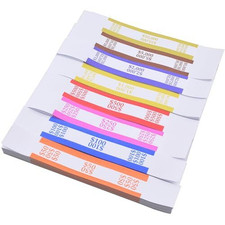 400 Pcs Assorted Currency Straps Self-Adhesive Money Bands for Cash Bills