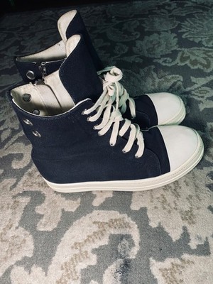 rick owens DRKSHDW scarpe denim Black milk  size 11