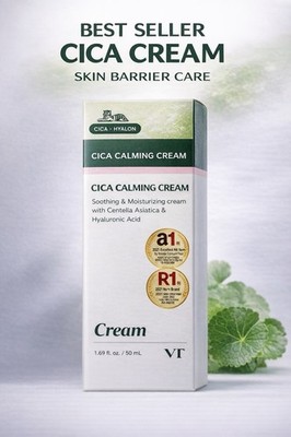 VT Cica Calming Cream 50ml Soothing Moisturizing K-Beauty Sensitive Skin