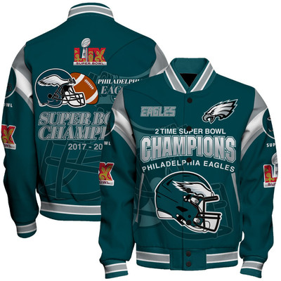 Philadelphia Eagles Super Bowl LIX 2025 Make History Varsity Jacket