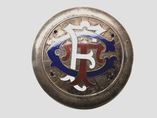 Touring Club De France Car Badge Circa 1910 With Auto Wheel  Bugatti 