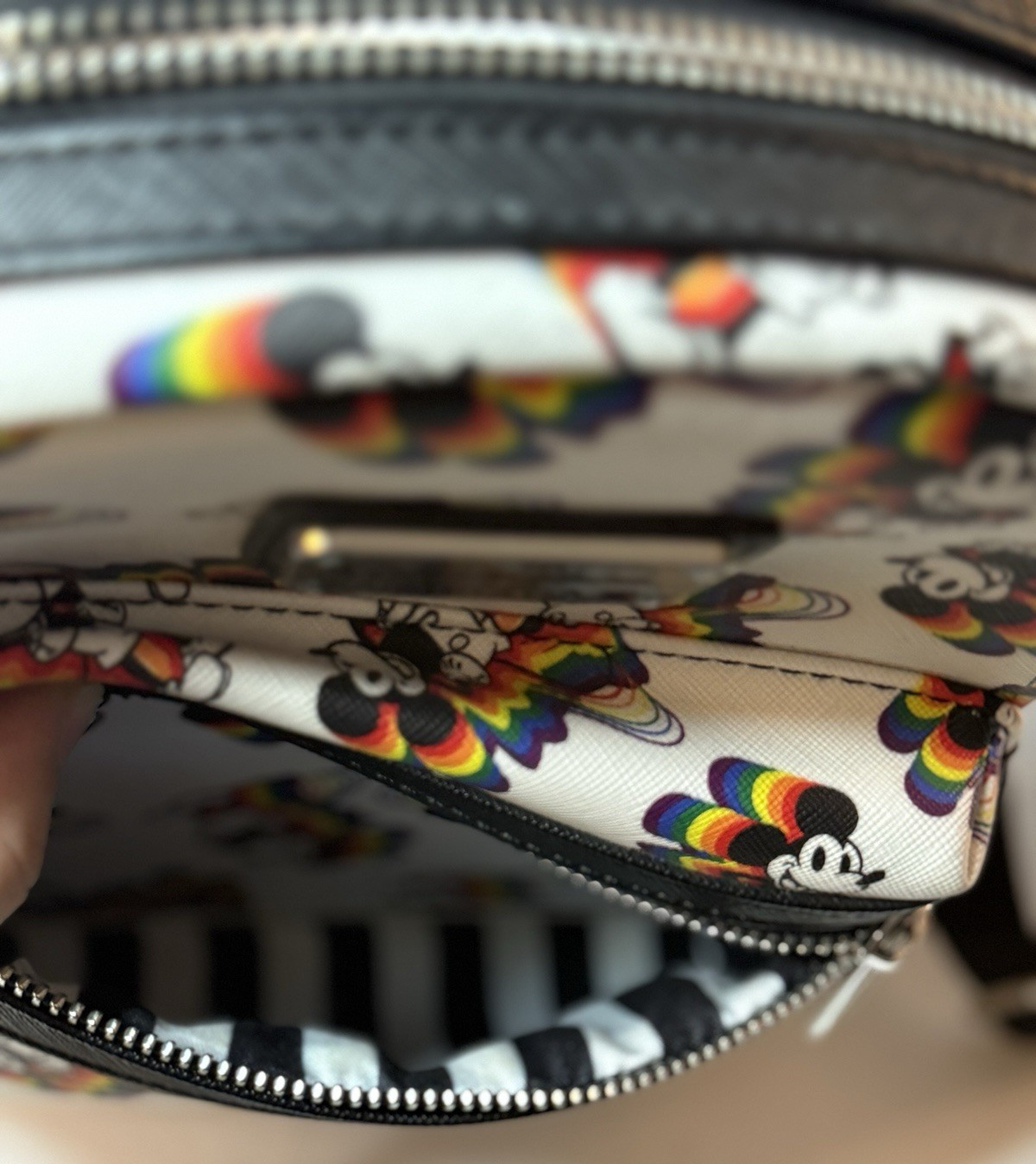 Rainbow Mickey Mouse Loungefly Backpack - image 11