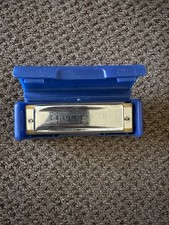 Vintage Hohner Blues Harp MS Harmonica Key of C w/ Original Blue Case - Germany