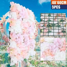 5X 3D Artificial Flower Panels Floral Wedding Photography Backdrop Party Decor