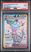 2025 Pokemon Black Star Promo #175 Espeon Ex Pre Premium Figure Coll PSA 9