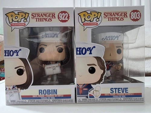 Funko Pop! Vinyl: Stranger Things Robin & Steve #922 & #803 Figures Set