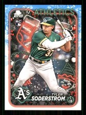 2024 Topps Holiday #H127 Tyler Soderstrom RC Oakland Athletics 6457
