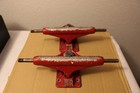 Vintage Independent Truck Co Skateboard Trucks Pair Red USA-Marked Baseplates 8” — photo 8